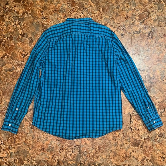 American Rag Shirt Mens Size XL Blue Long Sleeve Button Up Cotton Plaid - Picture 2 of 7